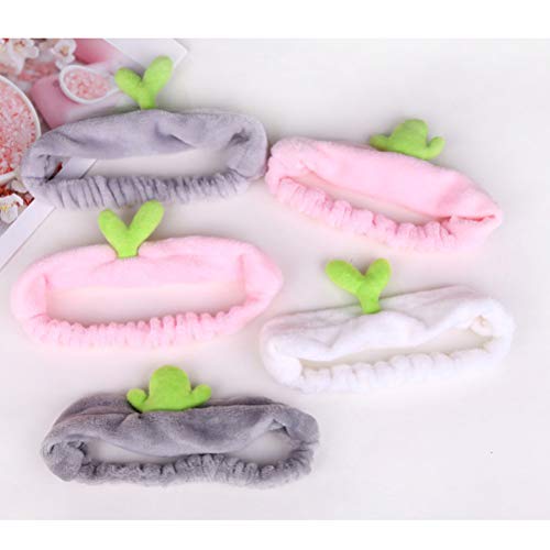 Lurrose 2 unidades de bandagem de maquiagem para cabeça de broto fofo para lavagem de rosto e aplica