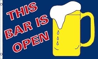 The Bar Is Open Beer Tent Pub Advertising Banner 5'x3' Flag