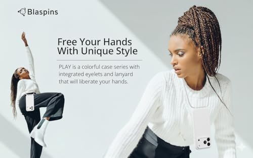 Blaspins Crossbody Lanyard Strap Case for iPhone 17 Pro Max, Hands-Free Neck Cross Body Wrist, Adjustable Rope Removable Drop Protection Shockproof Silicone Case 6.9 inch 150 cm Strap, iP17PM - White by Blaspins - Used condition - Image 8