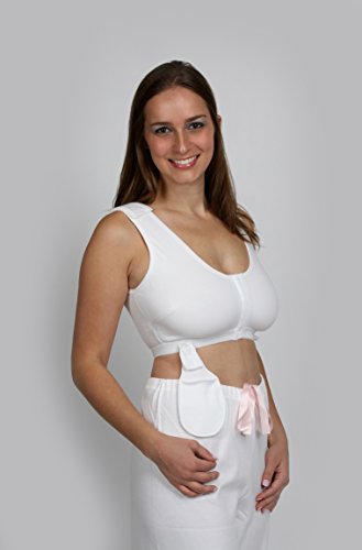 Gentle Touch Post-Surgical Surg-Ease Bra #471-H Xlarge, Hook & Eye, White Made In Usa #TOP1