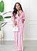 Elainone 2 Piece Outfits for Women Stripe Long Sleeve Button Down Shirt Wide Leg Pants with Pockets Breathable Summer Sets