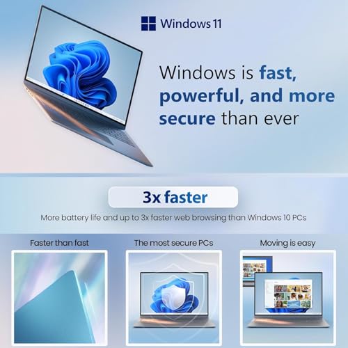Image of HP 17 inch Laptop Computer, 17.3 inch HD+ Business Laptop PC, Intel Core i3 (8-Cores), Customized 16GB / 32GB RAM+ 256GB /512GB / 1TB /2TB SSD, Windows 11 Pro, Copilot AI, 10-Key Number Pad, HDMI, USB-C