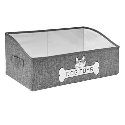 Ounfhtrttk Für Hundespielzeugkorb mit, Faltbares Design Zur Aufbewahrung Von Haustierspielzeug, Ideal für Hundespielzeugbox