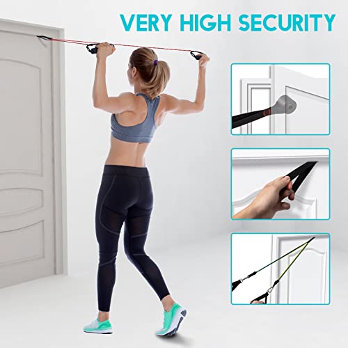 Slim Panda Heavy Duty Door Anchor For Resistance Bands - Door Strap Attachment Perfect For Workout Bands, Pull Up Bands, Strength Training Ergonomic Anti-Slip Welded Rings Strong Nylon Webbing #TOP1