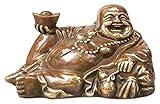 WQQLQX Statue Liegestütze Buddha-Skulptur Maitreya Buddha Statue Buddhist Bronze Figuren Home Decoration Schreibtisch Religiöse Dekoration Kunst Geschenk Skulpturen