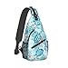 Krirteh Sea Turtle Sling Backpack for Women Men - Fashion Crossbody Shoulder Chest Bag for Travel, Hiking, Casual Sport Daypack