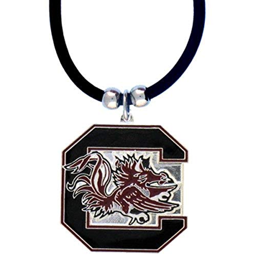 NCAA South Carolina Fighting Gamecocks Rubber Cord Necklace