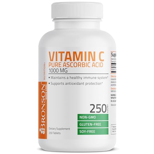 image for Bronson Vitamin C 1000 mg Premium Non-GMO Ascorbic Acid - Maintains He
