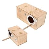 Idéal pour les petits perroquets : ce nichoir est conçu pour répondre aux besoins spécifiques des perruches calopsittes, des inséparables et des perruches ondulées pendant leurs périodes de reproduction et de nidification. nid suspendu pour perroquet, nichoir en bois pour perruche