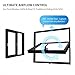 360° Rotating Aluminum Pivot Window, Clear Tempered Glass Basement Windows for Shed & Garage, Black Replacement Ventilation Window, Flush Mount Sliding Window Alternative(23x20in)