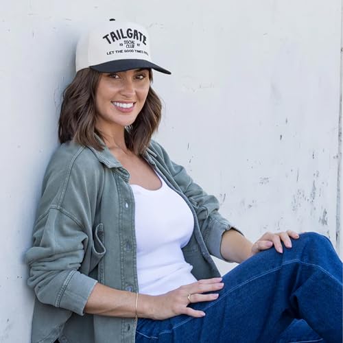 Image of Friday Feelin' Trucker Hat Women Men Baseball Caps American Hats USA Trucker Gift Fitted Cap All Season Festivals - One Size