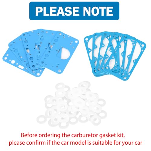 4150 Rebuild Carburetor Gaskets Kit Replacement Holley, Street Avenger, QFT, Proform, FST, and HP Carburetors Gasket Series 8-2000 M2300 0-80350 4160 4500 G59 8-2000QFT - Thumbnail 6