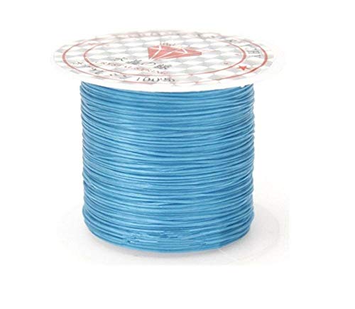 393 Forte cavo di perline di cristallo flessibile 1mm per bracciali filo elasticizzato filo collana di gioielli fai da te che fa la linea di corda-393 pollici Colore 6