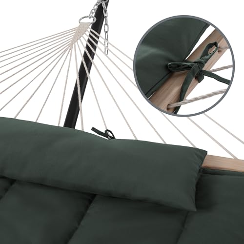 Image of SUNCREAT Hammocks Replacement Hammock for Stand, 475 lbs Capacity, Two Person Backyard Hammock with Pad for Outside, Green Gray