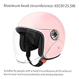 Lightweight Motorcycle Helmet - Half Face Moped Helmet - Racing Headgear Protective Gear with Visor for Sportbike Riding Scooter Adventure Commuting Women Men - Image 5
