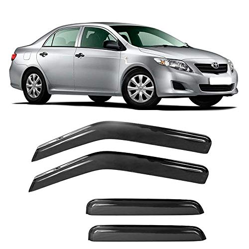 Calha de Chuva Acrilica Adesiva Toyota Corolla Sedan 2008 a 2014 4 Portas