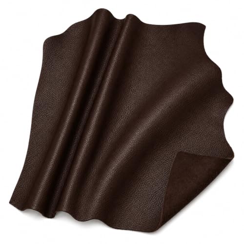 REED Leather HIDES - Cow Skins (10 sq ft, Dark Brown)