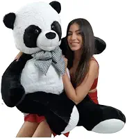 Urso Panda De Pelúcia Gigante 140cm Cheio Macio Hipoalergênico Com Fibra Siliconada Presente Decorativo (Grava)