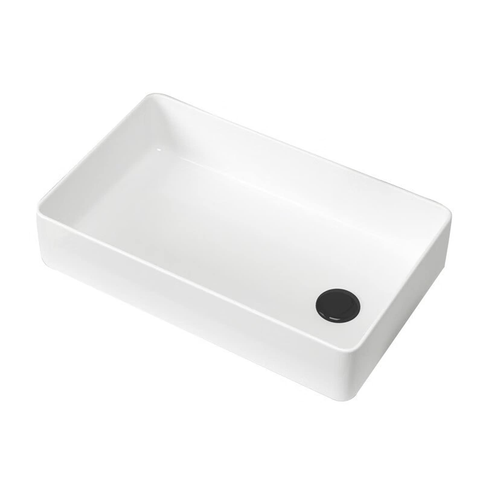 Aioneer Bathroom Sink 19.6"×12.5" White Rectangular Ceramic Countertop Bathroom Vanity Vessel Sink Vessel Sinks For Bathrooms Lavatory Vanity