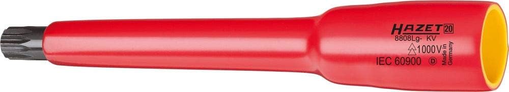 Hazet 8808LG Insulated 3/8" XZN Bit Socket - Long, M12