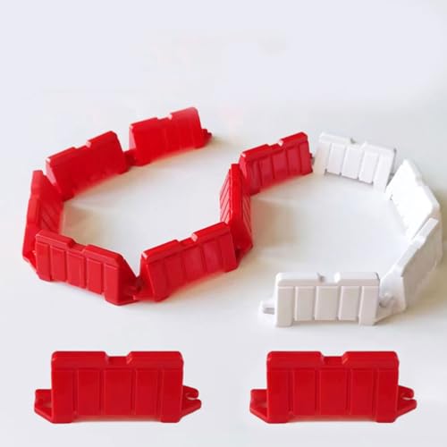 Sewroro 100pcs Mini Road Barrier Toys and Traffic Barricades for Rc Drift Car Accessories Realistic Racing Track and Construction Race Track Setup for Kids