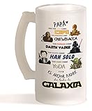 jarra star wars DISEÑO EXCLUSIVO E IMPRESIÓN DE ALTA CALIDAD: Nuestras originales jarras de cerveza llevan un diseño exclusivo, creado por nuestros diseñadores. Con una impresión de alta calidad y colores vivos y brillantes, duraderos y resistentes, que hacen que esta camiseta sea el objeto imprescindible para regalar.