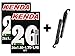 Kenda. 26x1.5-1.75" Bicycle Inner Tubes - 32mm Schrader Valve (2 Tubes & 2 Nylon Levers)