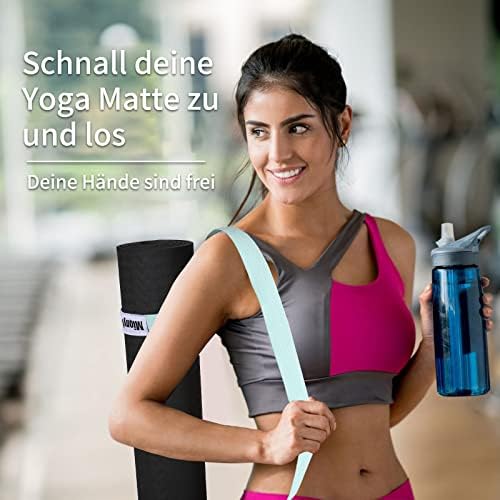 Yoga Mat Strap Sling| (Yoga Mat not Included) Yoga Mat Carrier and Holder | Adjustable Durable Cotton Yoga Strap for Carrying Mats, Double as Stretching Strap in Exercise