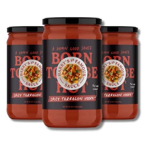 Harry's Famous Sauce Spicy Tarragon Vodka, 3-Pack, 24oz, Pasta Sauce,