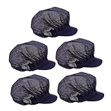 FOMIYES 5 Piezas Gorros de Chef Unisex Ajustables con Banda Elástica Malla Transpirable y Ligera para Cocina Repostería y Restauración