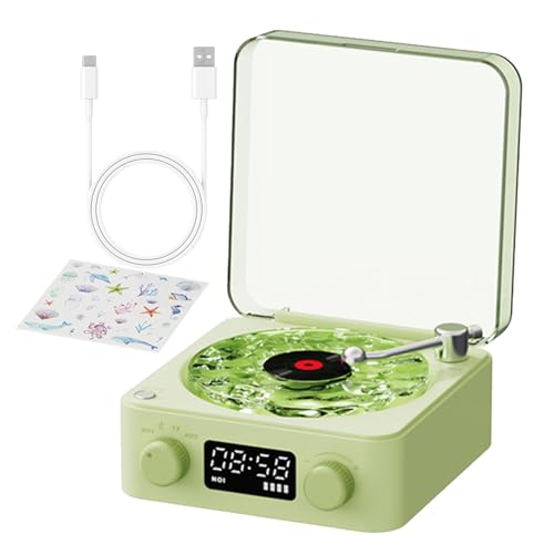 El Reproductor de Discos Smart Smart - Turnable de Vinilo Retro portátil | Mesas de Decorativas únicas con Altavoces incorporados para Registros de LP, reproducción de Discos Vintage para configu