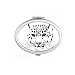 White Tiger Head Animal Art Deco Gift Fashion Mirror Portable Fold Hand Makeup Double Side Glasses