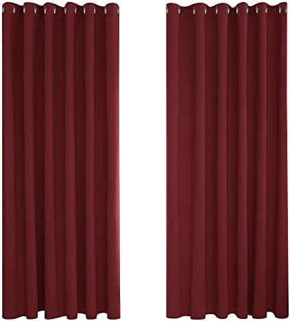 Deconovo Grey Blackout Curtains 46 x 54 Inch Eyelet Super Soft Thermal Insulated Bedroom Curtains Blackout Eyelet Curtains for Living Room Light Grey 2 Panels