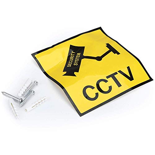 2X professionelle Überwachungskameras Dummy Outdoor Kameras Dummy Kamera Attrappe mit Objektiv und Blinkled Videoüberwachung Warensicherung – Bild 5