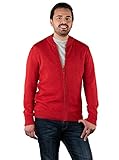 Inca Fashions - Original Mister Rogers Zip Up Cardigans for Men | 100% Alpaca Wool (Iconic Red, 4 M-L)