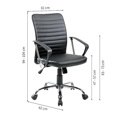 Cadeira Presidente Escritório Giratória Fox Office C161w - Preto