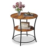 Dimensions Optimisées pour Espace Limitée : Avec une hauteur totale de 55 cm, cette table d'appoint compacte s'adapte parfaitement à côté de votre canapé ou fauteuil sans encombrer l'espace. Son design circulaire la rend polyvalente pour tout type de salon.