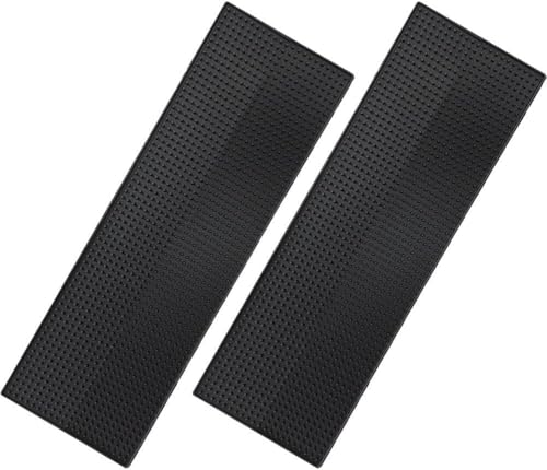 Tingyanyan 2 Paquets de Tapis de Service de Bar, Tapis de Bar Noir, 60 x 20 cm, Tapis de Bar à café, Tapis de déversement sur Le comptoir