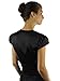 Ivory Short Sleeve Satin Bolero Shrug Jacket Size Small Black Medium