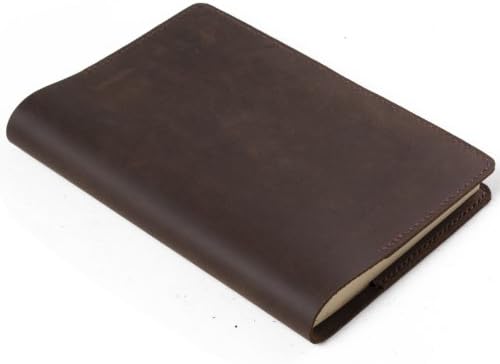 Ancicraft Leather Journal Diary Notebook Refillable A5 Cover with Lined Craft Paper Handmade