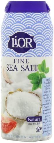 LiOR Fine Sea Salt Shaker Large, 17.6-Ounce Jars (Pack of 15)