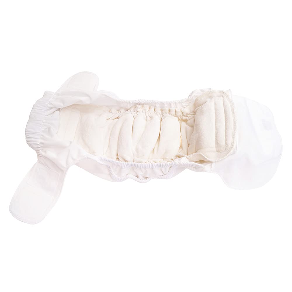 Blümchen Culotte D'Incontinence Tissu Adulte & Enfant – Boutons-Pression – Taille S (75-115 Cm) Blanc