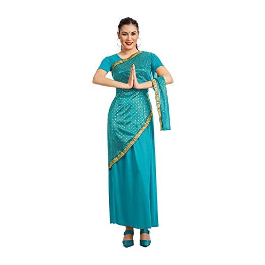 Kimokawaii DISFRAZ BOLLYWOOD INDIA TURQUESA (Talla M/L)