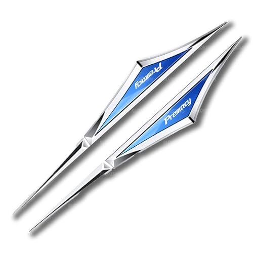 プレマシー フェンダーエンブレム ドアの開閉に影響しない マツダ プレマシー FFS CREW CWEW CWFF CW5W などの車種に適用 ランクアップ フェンダーサイドエンブレム おしゃれでクール メッキ鏡面ポリッシュ 専用ロゴ(Premacy,ブル