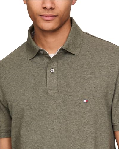 Image of Tommy Hilfiger Men's Short Sleeve Polo Shirts in Regular Fit With Stretch and Organic Pique Cotton