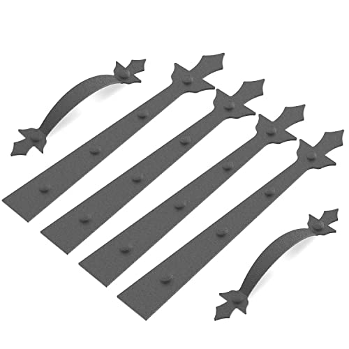 Kingmanta Garage Door Magnetic Decorative Hardware/Fauk Garage Door Hinges And Handle/Garage Door Accents Magnets( 6Pcs) | Black #TOP2