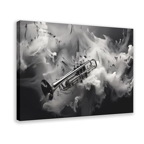 Poster musique salon : grande toile instrument 61x91 cm pour décorer votre chambre