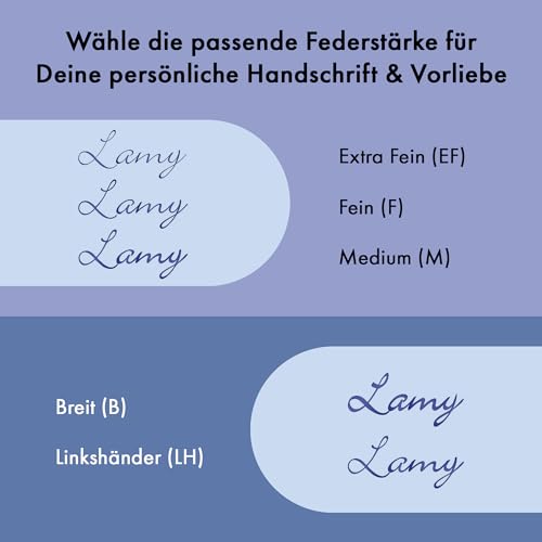 Lamy AL-star dark dusk Füller – Füllhalter mit ergonomischem Griff & polierter Stahlfeder in Strichbreite M – leichtes Aluminiumgehäuse – inkl. Tintenpatrone T 10 blau – Rechtshänder