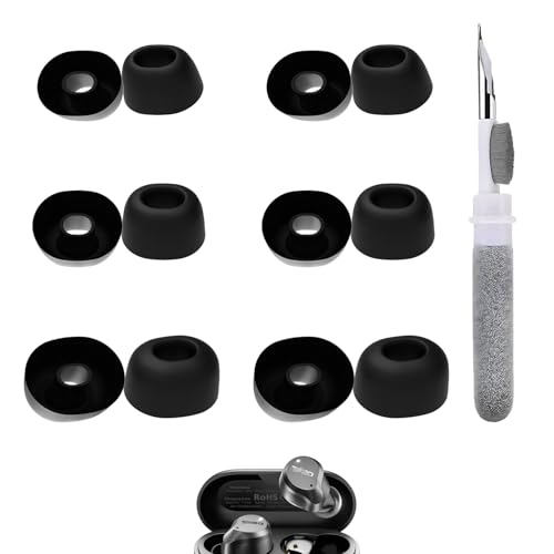 Vykyntow 6 Pairs Replacement Silicone Ear Buds Tips Compatible with