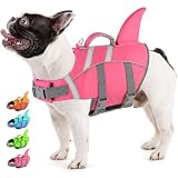 Doglay Shark Dog Life Jacket - Reflective Dog Life Vest for Swimming and Boating with Rescue Handle, Adjustable High Buoyancy Floating Vest for Small Medium Large Dogs